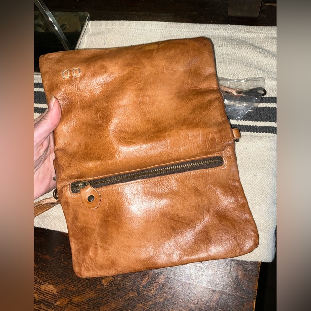 NWT Bed Stu Leather Cadence Wallet Wristlet Crossbody Bag Tan Rustic MSRP $175 - Picture 11 of 16